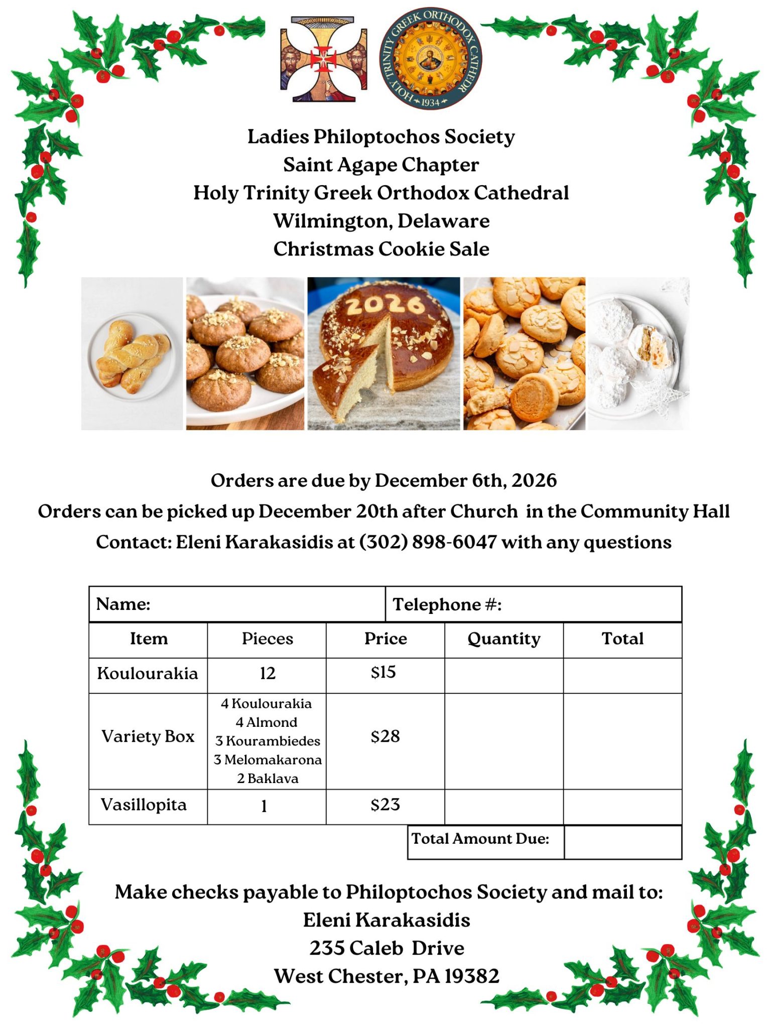 Christmas Cookie Sale - Holy Trinity Greek Othodox Cathedral